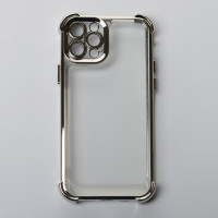 Пластиковий чохол FRAME CORNER для телефону iPhone 12 Pro срібний