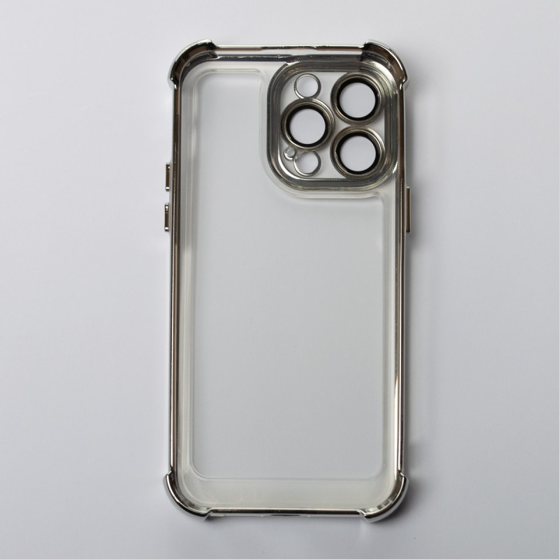 Пластиковий чохол FRAME CORNER для телефону iPhone 13 Pro Max срібний