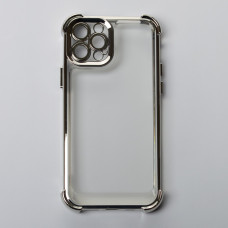 Пластиковий чохол FRAME CORNER для телефону iPhone 12 Pro Max срібний