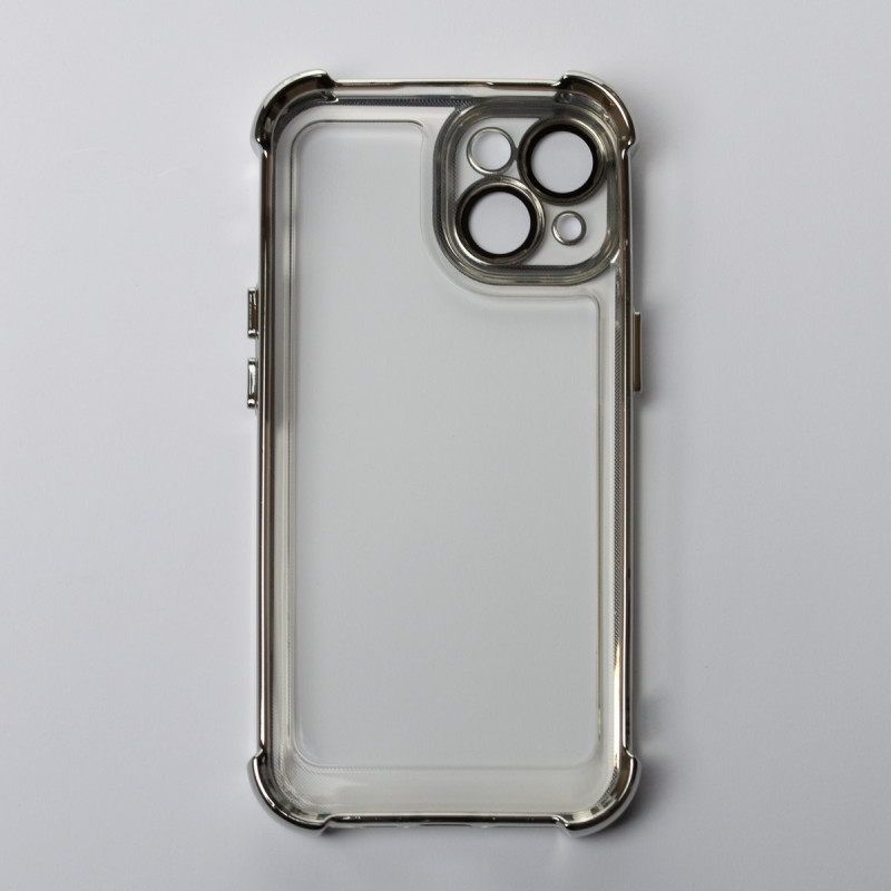 Пластиковий чохол FRAME CORNER для телефону iPhone 15 срібний