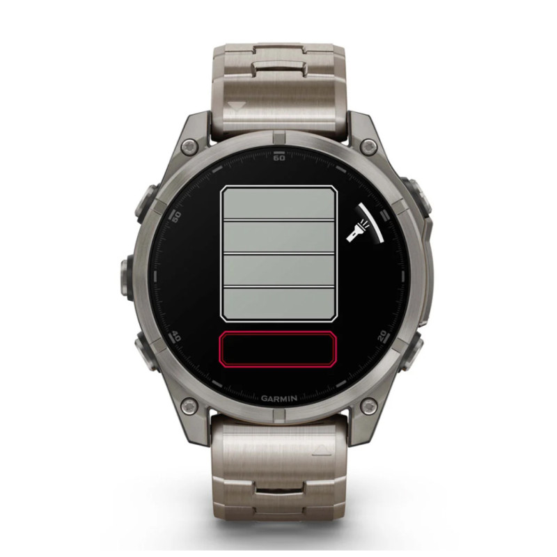 Смарт-годинник Garmin fenix 8 47mm, AMOLED, Saph, Ti/Bare/Graphite w/TiBand,Excl, GPS (010-02904-40)