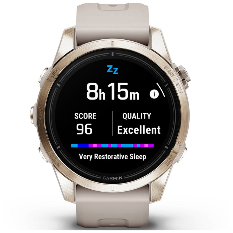 Смарт-годинник Garmin EPIX PRO (g2), 42mm, Saph, Soft Gold SS, Lt. Sand, GPS смарт (010-02802-11)