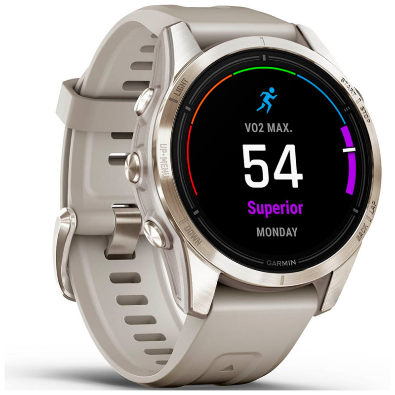 Смарт-годинник Garmin EPIX PRO (g2), 42mm, Saph, Soft Gold SS, Lt. Sand, GPS смарт (010-02802-11)