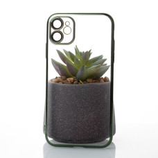 Пластиковий чохол GLITTER для телефону iPhone 11 зелений