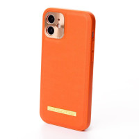 Чохол зі штучної шкіри HDD STAY CLASSY (HBC-012) для телефону iPhone 12 Pro помаранчевий