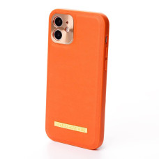Чохол зі штучної шкіри HDD STAY CLASSY (HBC-012) для телефону iPhone 12 Pro помаранчевий