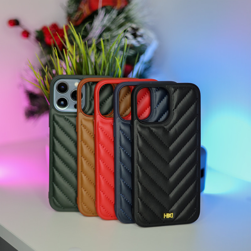 Чохол зі штучної шкіри HDD YSL (HBC-019) для телефону iPhone 13 Pro коричневий