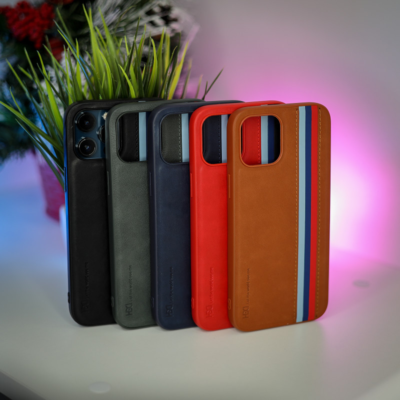 Чохол зі штучної шкіри HDD GC (HBC-006) для телефону iPhone 13 Pro Max червоний