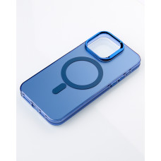 Пластиковий чохол MagSafe "IMD Colors" для телефону iPhone 12 / iPhone 12 Pro синій