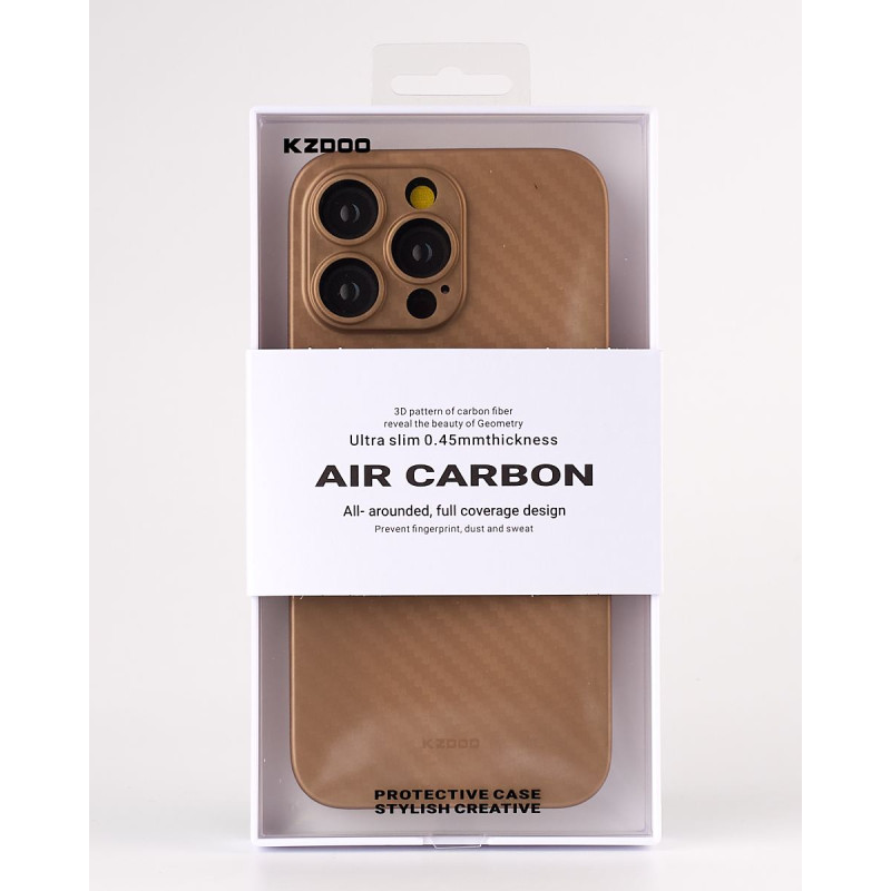 Карбоновий чохол K-DOO Air Carbon (UltraSlim 0.45mm) для телефону iPhone 13 золотий