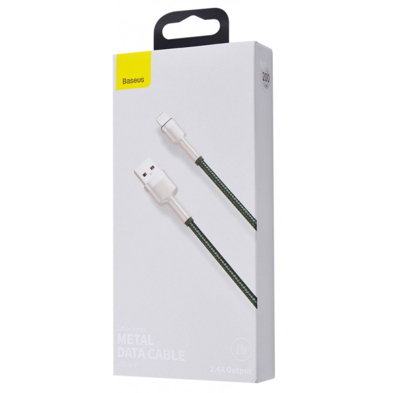 Кабель Baseus Cafule Metal Lightning 2.4A (2m) white