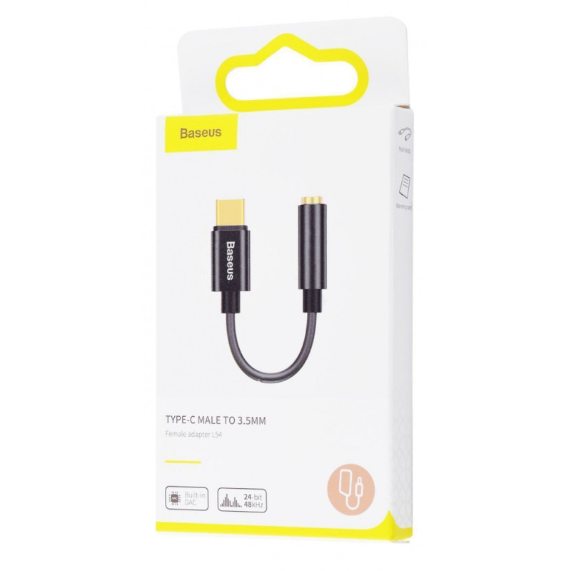 Перехідник AUX Baseus L54 Type-C to 3.5mm gray