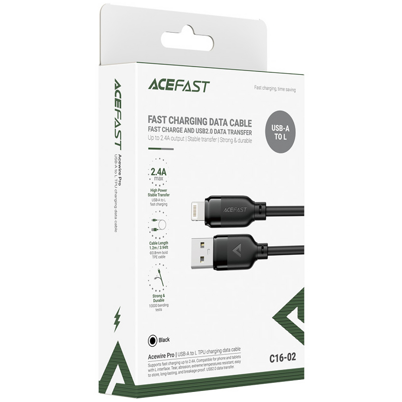 Дата кабель Acefast C16-02 USB to Lightning 2.4A (1.2m)