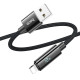 Дата кабель Hoco U125 Benefit 2.4A USB to Lightning with display (1.2m)