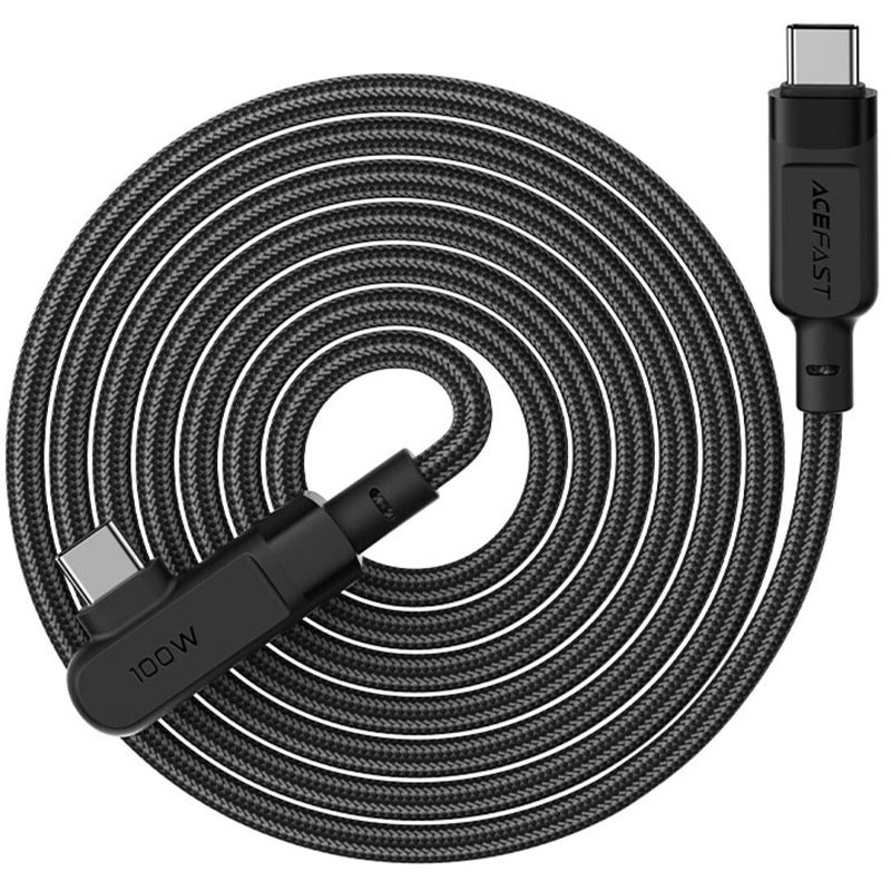 Дата кабель Acefast C5-03 USB-C to USB-C 100W right angled aluminum alloy (2m)