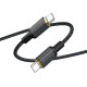 Дата кабель Hoco X128 Benefit Type-C to Type-C 60W (1m)
