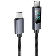 Дата кабель Hoco X112 Favor with display Type-C to Type-C 60W (1m)