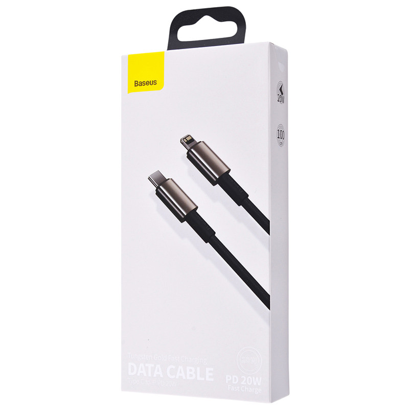 Дата кабель Baseus Tungsten Gold Type-C to Lightning PD 20W (1m) (CATLWJ)