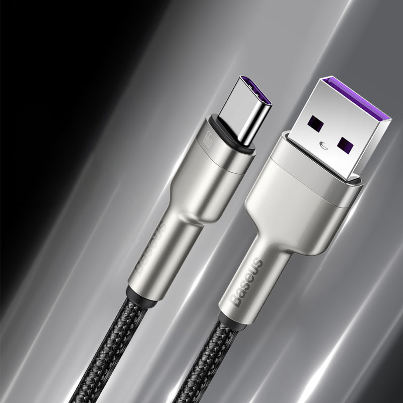 Дата кабель Baseus Cafule Metal Data USB to Type-C 66W (2m) (CAKF0002)