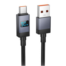 Дата кабель Hoco X118 Generous with display USB to Type-C 5A (1m)