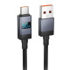 Дата кабель Hoco X118 Generous with display USB to Type-C 5A (1m)