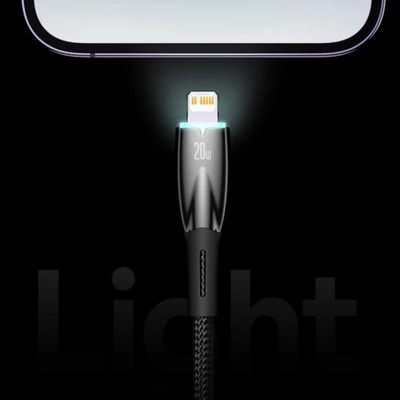 Дата кабель Baseus Glimmer Series Fast Charging Data Cable Type-C to Lightning 20W 1m (CADH000001)