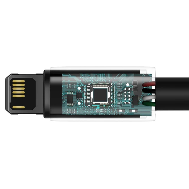 Дата кабель Baseus Tungsten Gold USB to Lightning Cable 2.4A (2m) (CALWJ-A0)