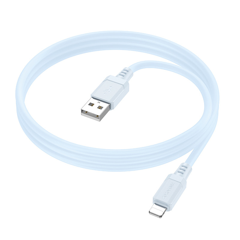 Дата кабель Borofone BX115 Lotto USB to Lightning 2.4A (1m)