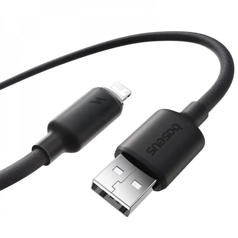 Дата кабель Baseus Foamed Silicone USB to Lightning 2.4A (1m) (E04269)