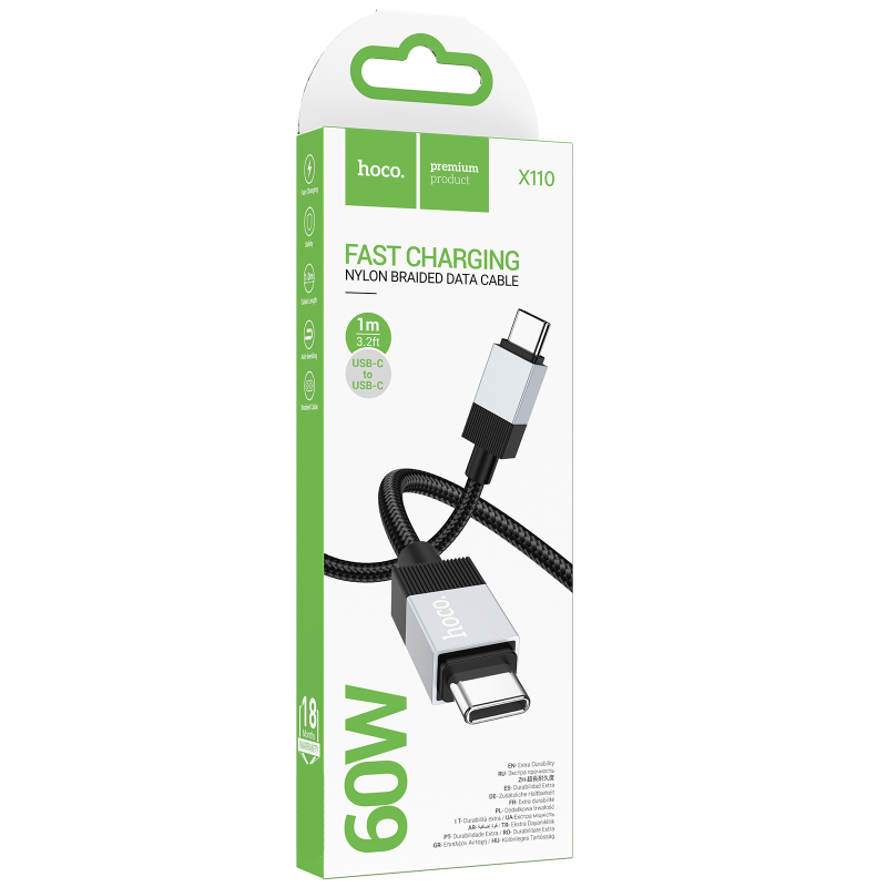 Дата кабель Hoco X110 Honorific USB to Type-C 3A (1m)