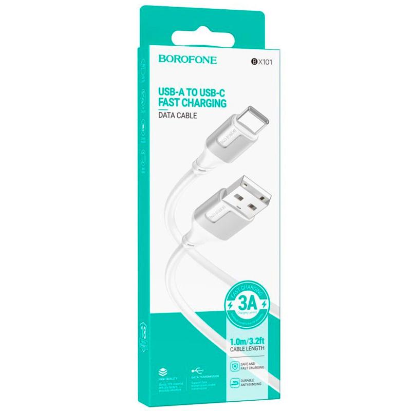 Дата кабель Borofone BX101 Creator USB to Type-C 3A (1m)