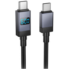 Дата кабель Hoco X118 Generous with display Type-C to Type-C 60W (1m)