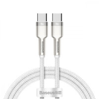 Кабель Baseus Cafule Metal Type-C to Type-C 100W (1m) white