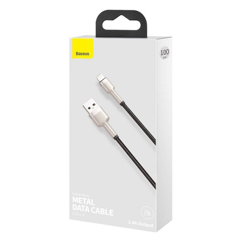 Дата кабель Baseus Cafule Series Metal USB to Lightning 2.4A (1m) (CALJK-A0)