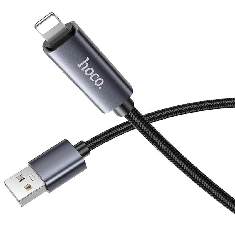 Дата кабель Hoco X112 Favor with display USB to Lightning 2.4A (1m)