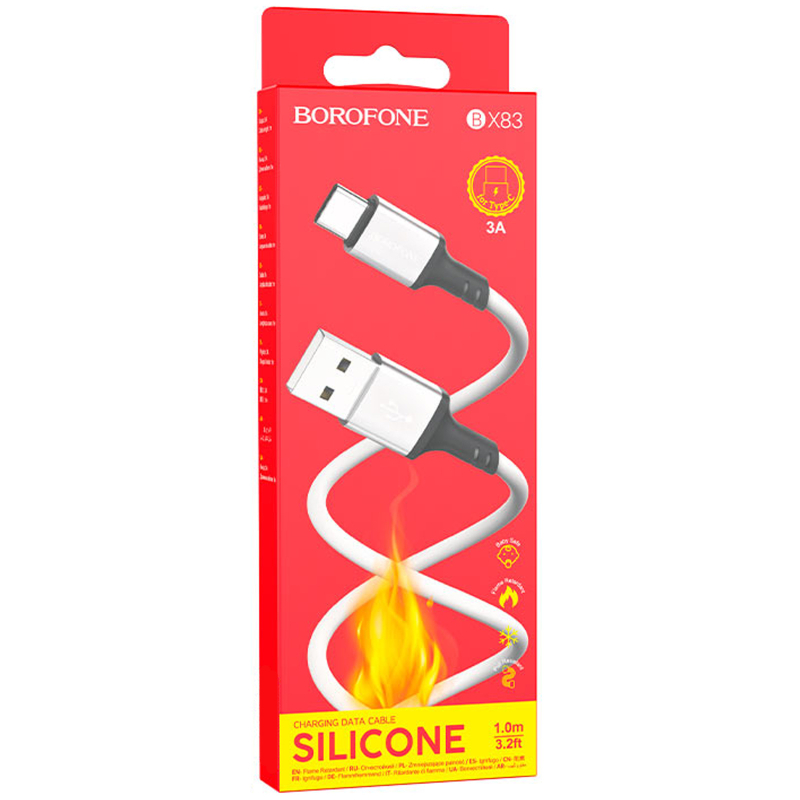 Дата кабель Borofone BX83 Famous USB to Type-C 3A (1m)