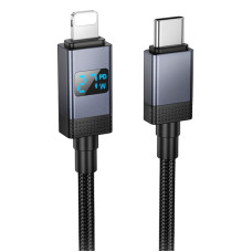 Дата кабель Hoco X118 Generous with display Type-C to Lightning 27W (1m)