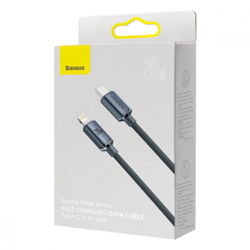Кабель Baseus Crystal Shine Series Type-C to Lightning 20W (1.2m) sky blue