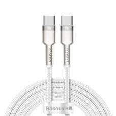 Кабель Baseus Cafule Metal Type-C to Type-C 100W (2m) white