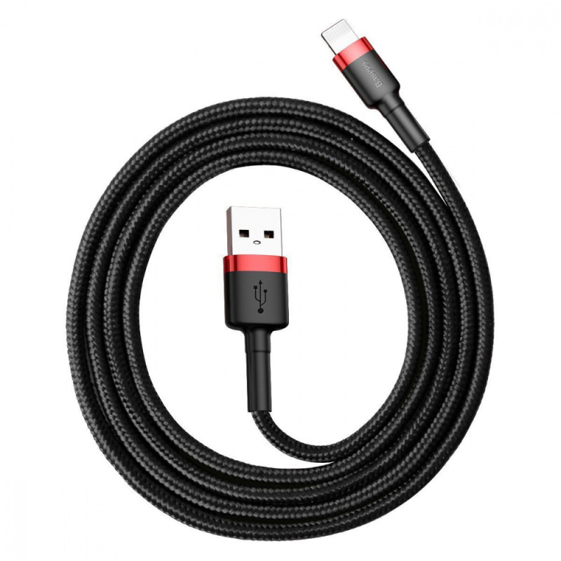 Кабель Baseus Cafule Lightning 2.4A (1m) red/black