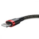 Кабель Baseus Cafule Lightning 2.4A (1m) red/black