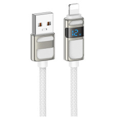 Дата кабель Hoco U137 Line with display USB to Lightning 2.4A/12W (1.2m)
