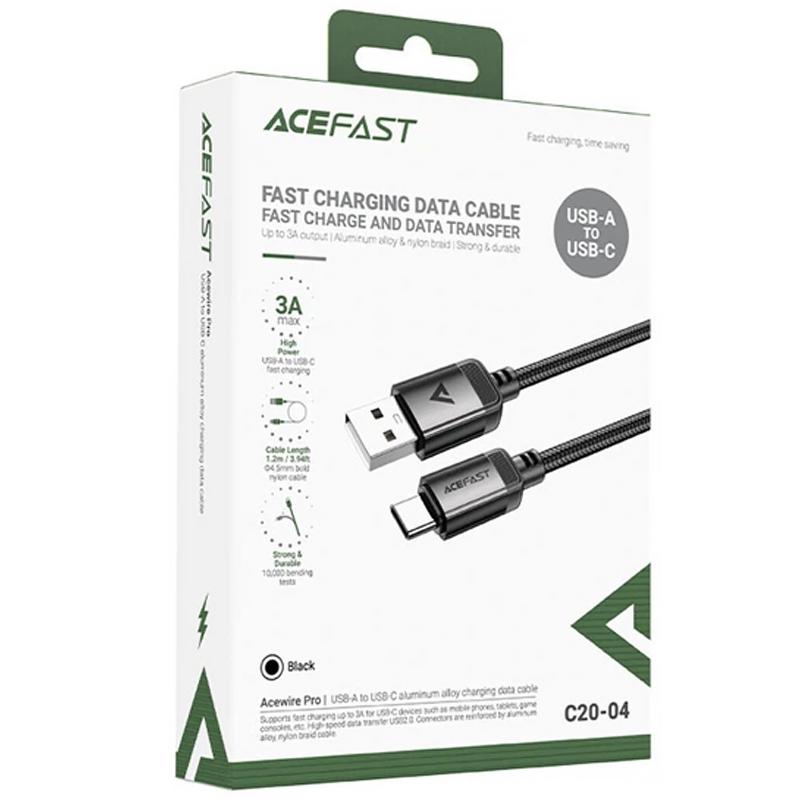 Дата кабель Acefast C20-04 USB to Type-C 3A (1.2m)