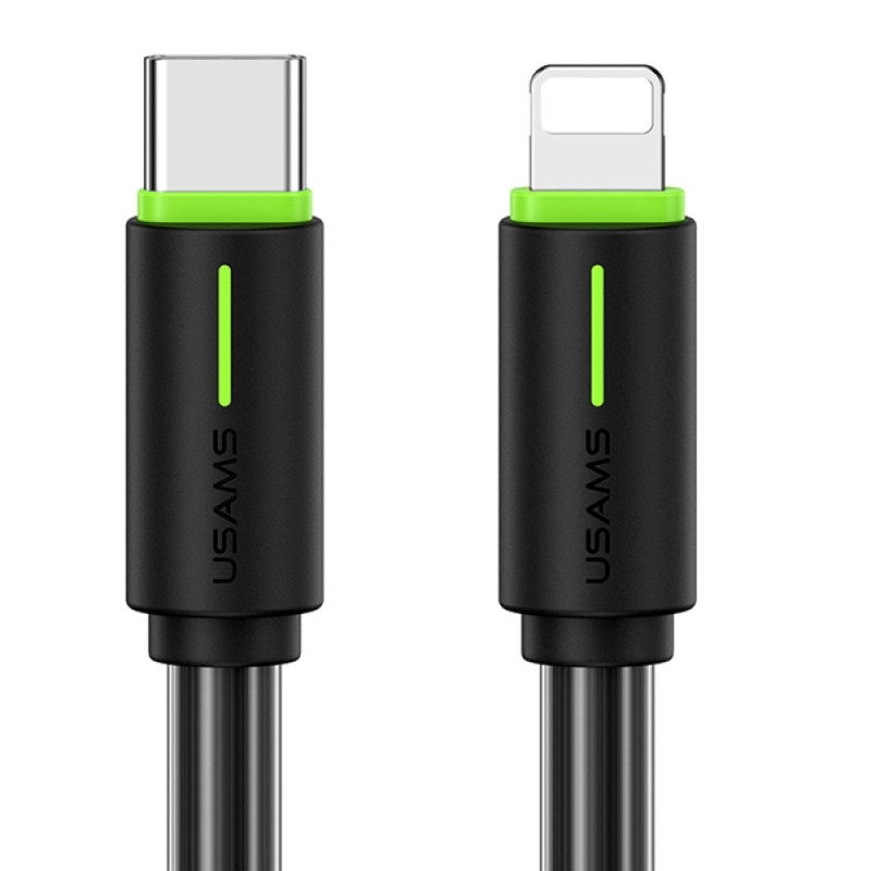 Дата кабель Usams US-SJ735 Bicolor Charging YR Ser. Type-C to Lightning 30W (1m)