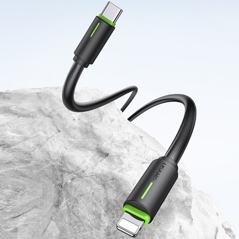 Дата кабель Usams US-SJ735 Bicolor Charging YR Ser. Type-C to Lightning 30W (1m)
