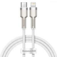 Кабель Baseus Cafule Metal Type-C to Lightning PD 20W (1m) white