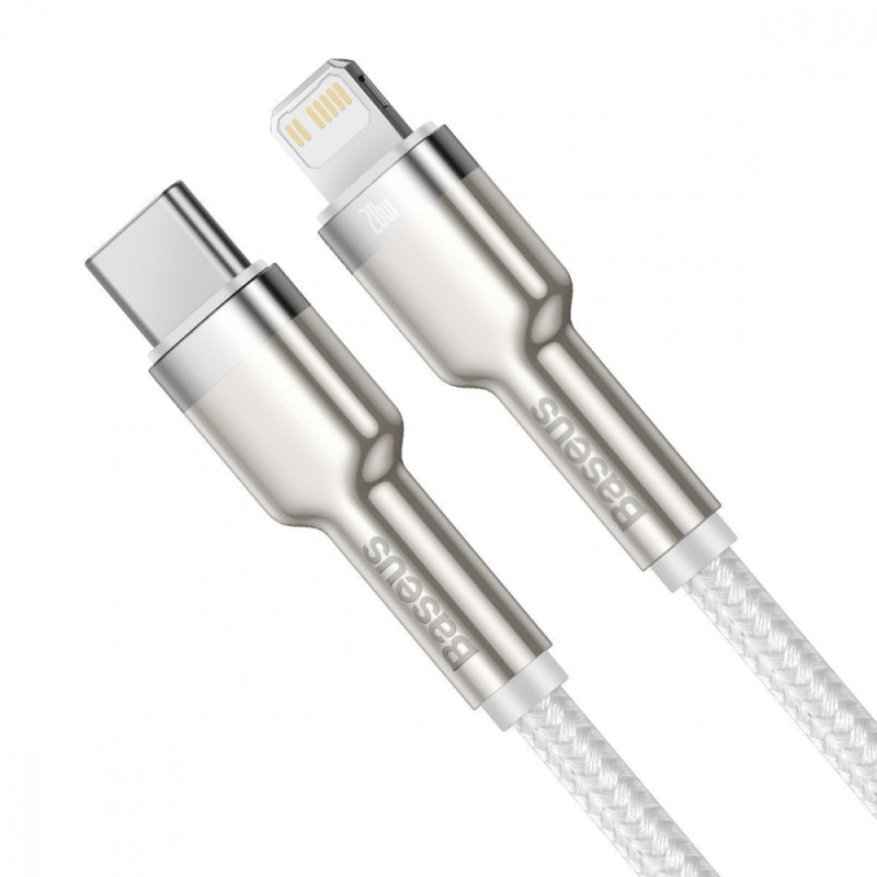 Кабель Baseus Cafule Metal Type-C to Lightning PD 20W (1m) white