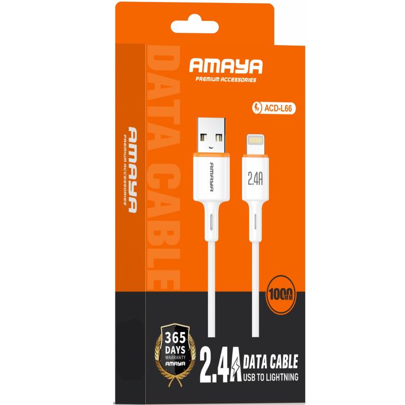 Уценка Дата кабель Amaya L66 USB to Lightning 2.4A (1m)