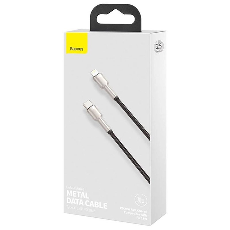 Дата кабель Baseus Cafule Series Metal Type-C to Lightning PD 20W (0.25m) (CATLJK-0)