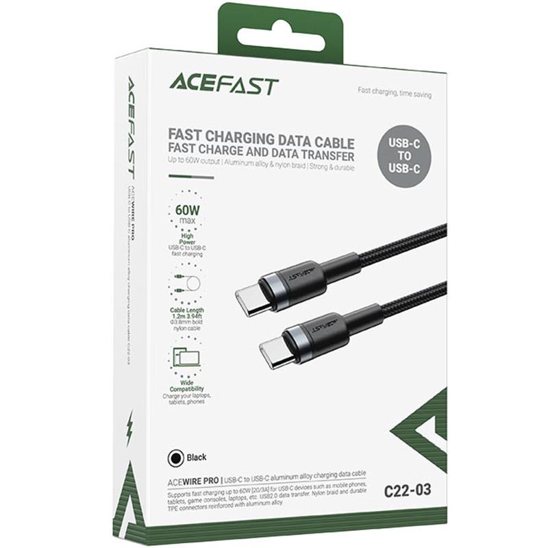 Дата кабель Acefast C22-03 Type-C to Type-C 60W (1.2m)